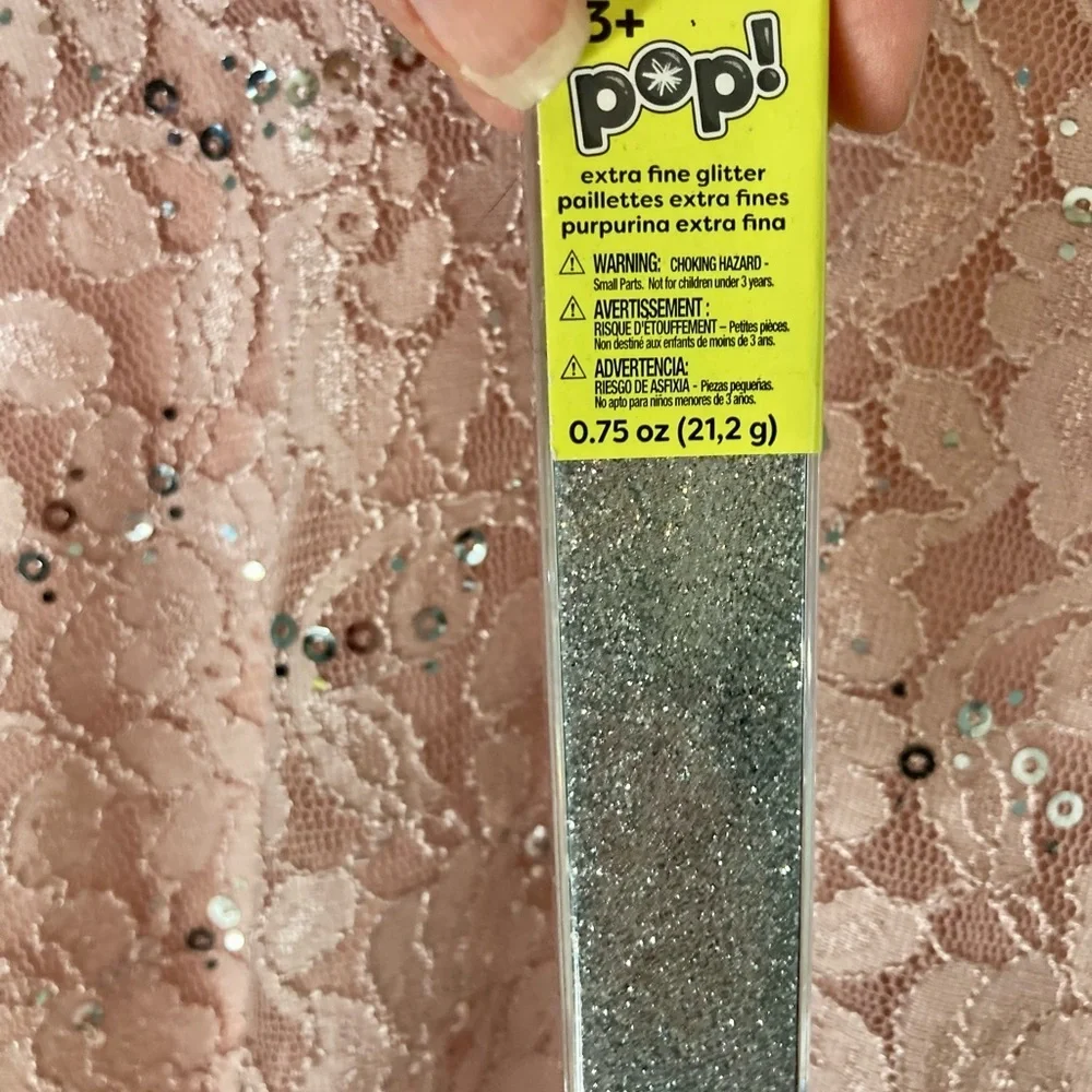 Pop Extra Fine Blue, Silver, Gold, White and Red Glitter .75 oz New!
